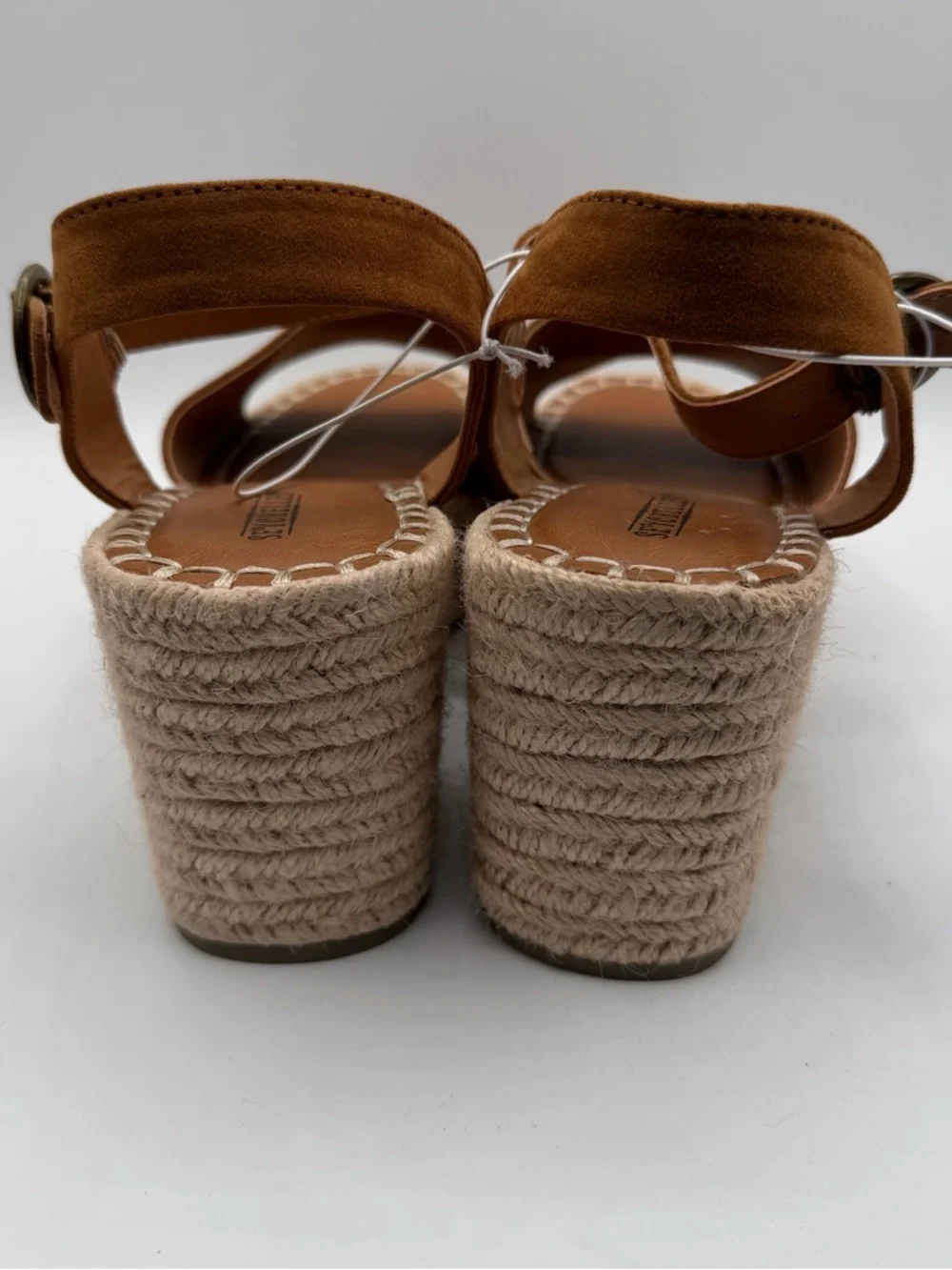 Seychelles Cognac Espadrille Platform Wedge Sandals Womens 9 Ankle Strap